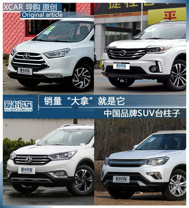 上半年中国SUV销量台柱子