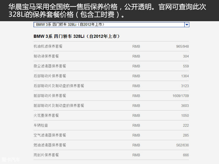 宝马3系保养费用解析(13/28)